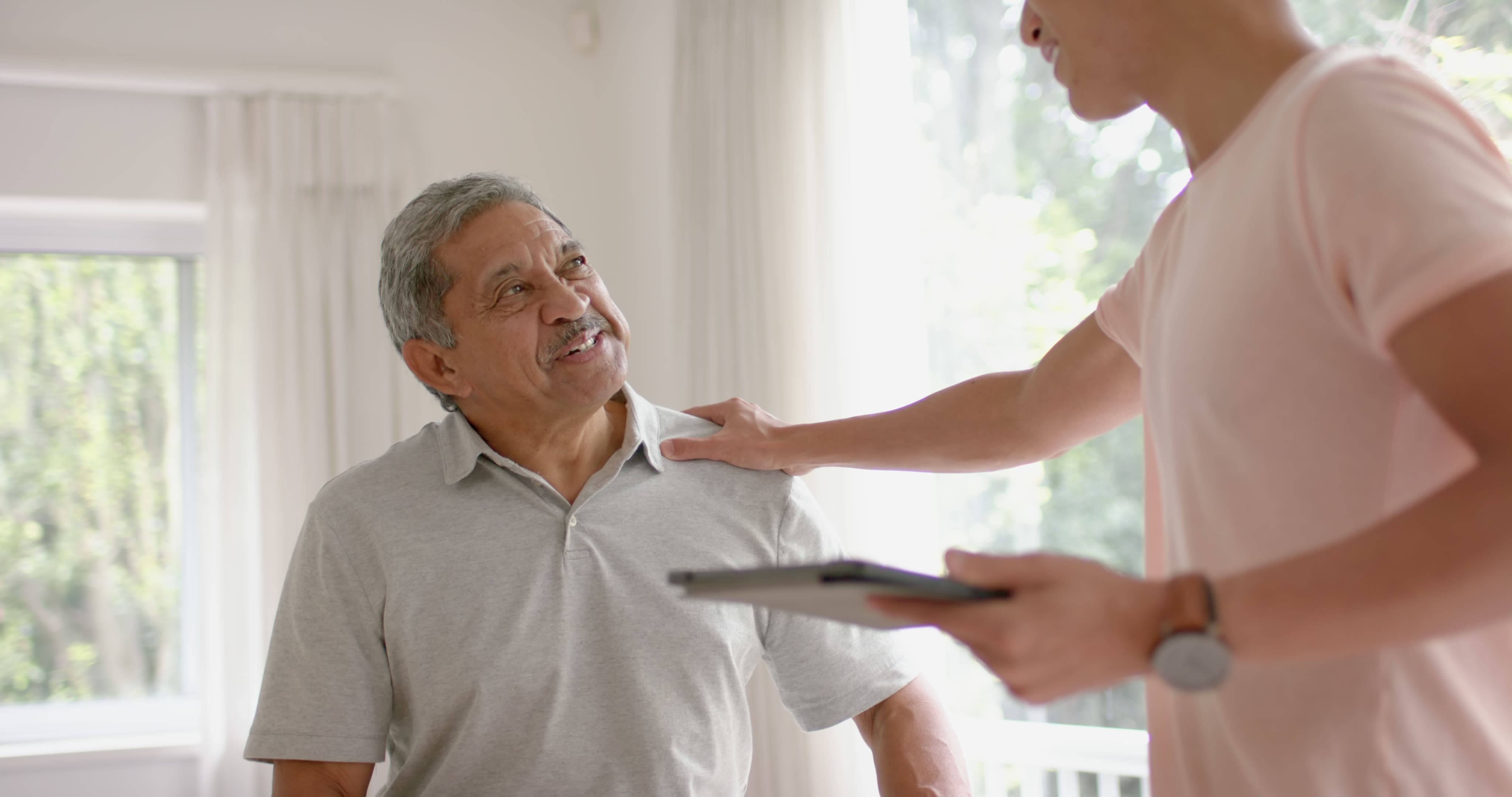 Our caregivers with client